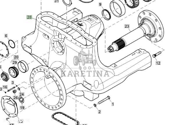John Deere 9420RX 9470RX 9520RX 9620RX Obudowa Rama RE587772 RE578507 - 1