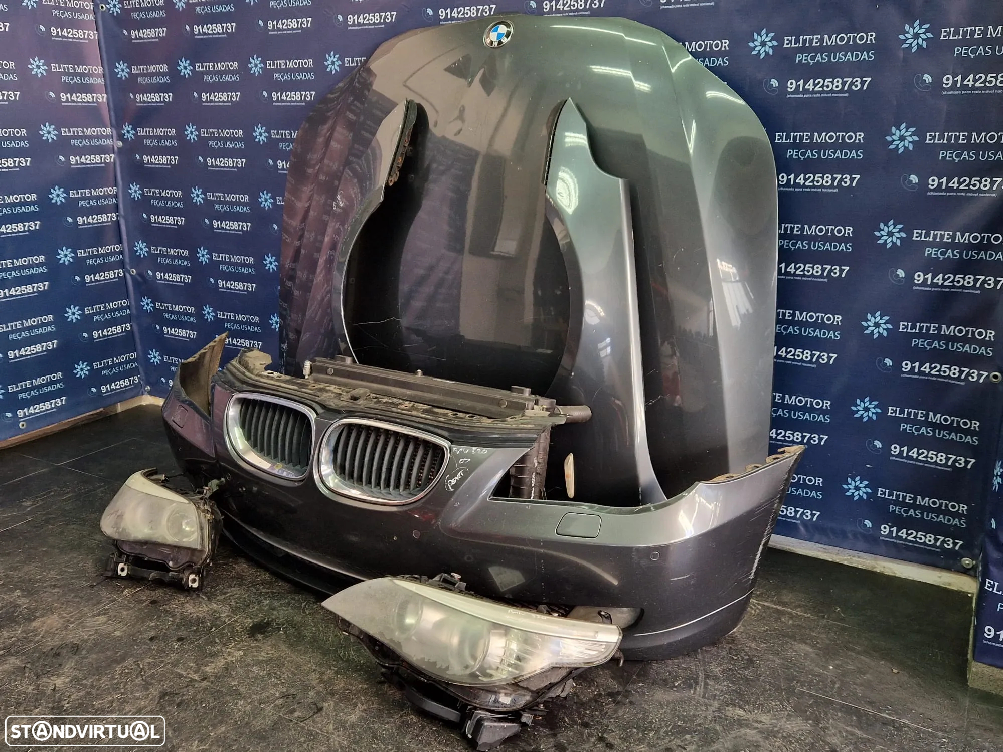 Frente completa usada BMW 520D LCI E60 E61 163CV capot parachoques oticas guardalamas - 2