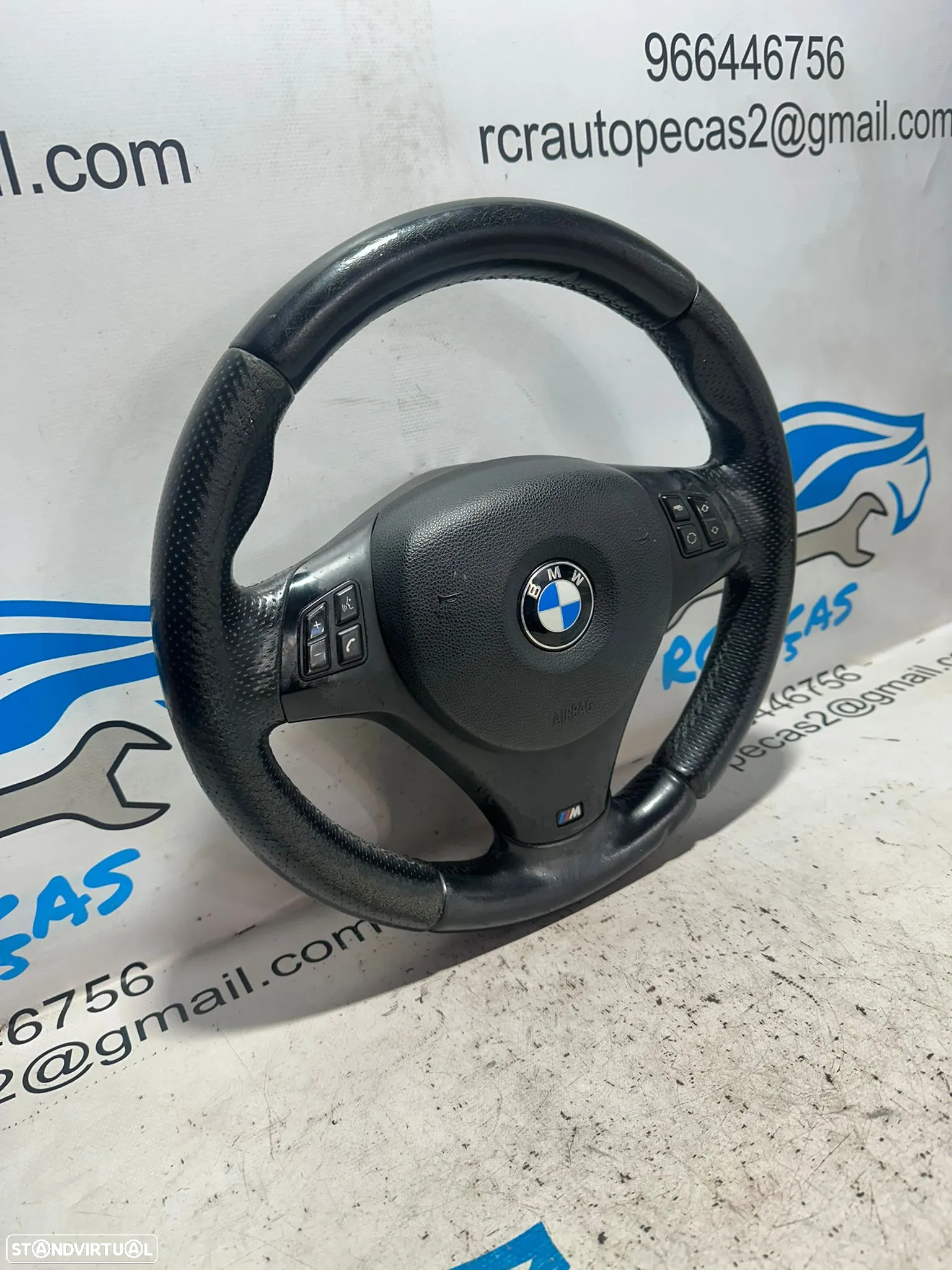 .Volante Multifunções Comandos Original BMW Pack M Serie 1 3 Pele Perfurada 7839075 - 3