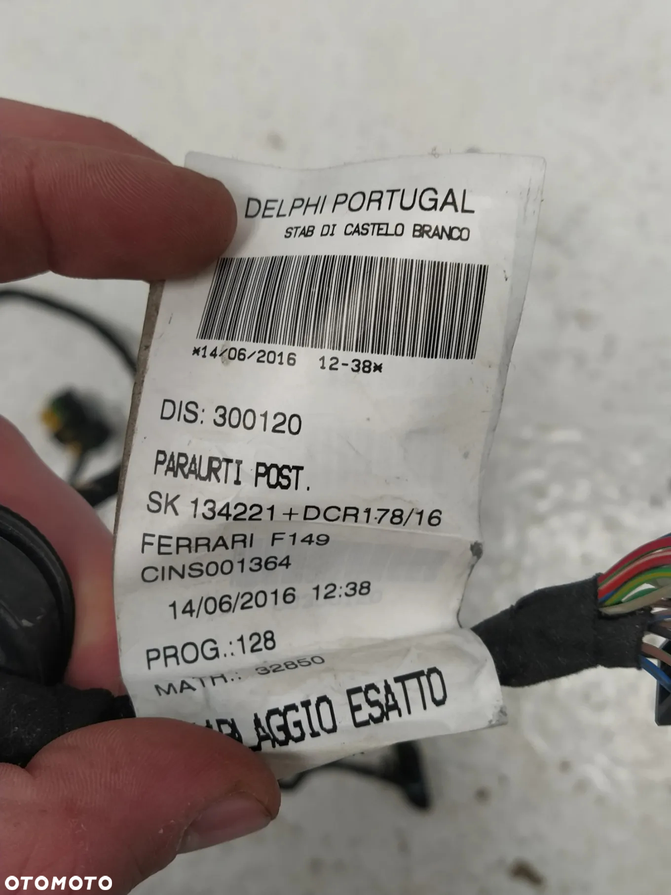FERRARI CALIFORNIA F149 WIĄZKA INSTALACJA KABEL ZDERZAKA TYŁ TYLNY PDC CZUJNIKÓW PARKWANIA ORYGINAŁ - 8