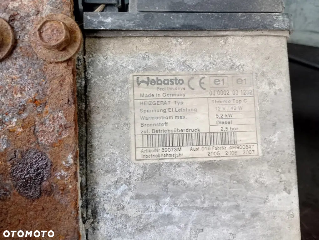 Webasto Thermo Top C 12V / 42 W 5.2 kW Diesel 2.5 bar Ogrzewanie - 6