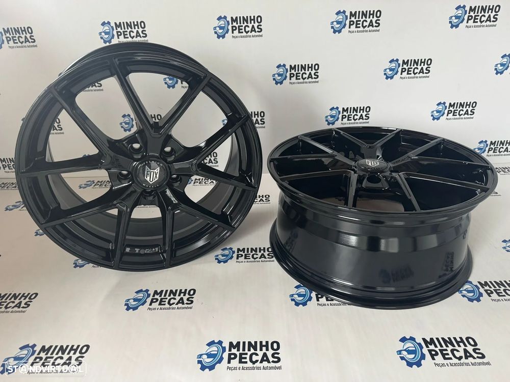 Jantes Fox FX5 em 18x8 (5x120) Preto Brilho - 5