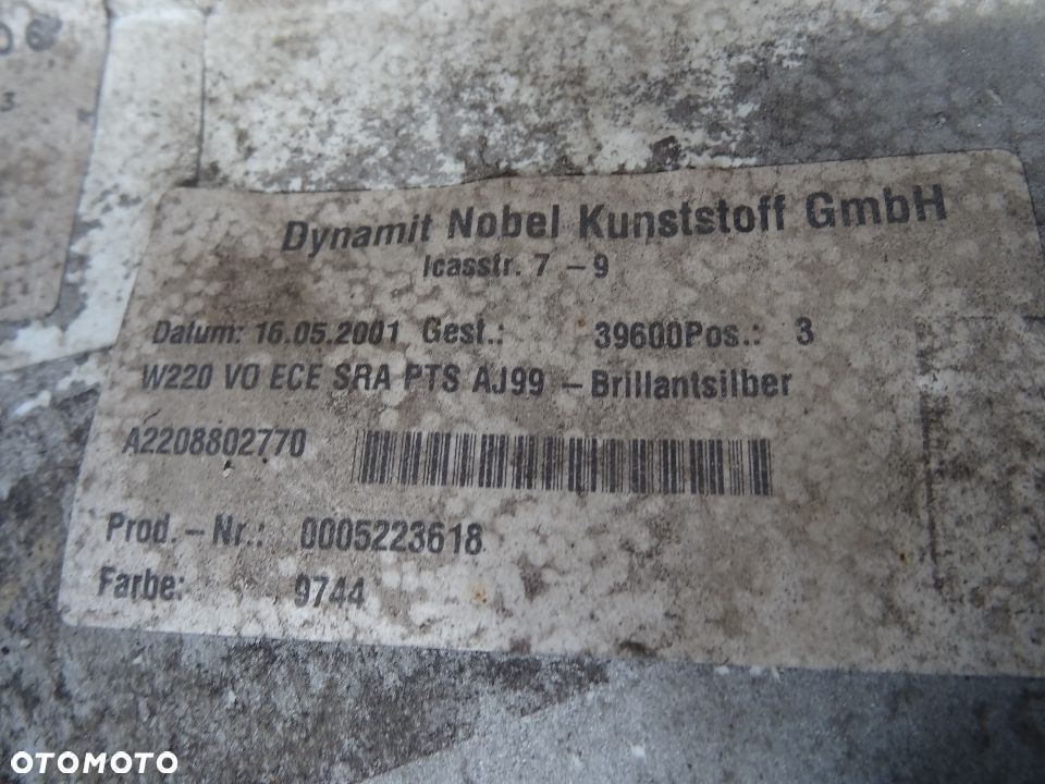 Mercedes S klasa W220 98-01 Zderzak Przedni Srebrny Kompletny - 9