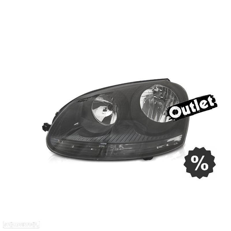 R017520C1 FAROL ESQ OPTICAS VOLKSWAGEN VW GOLF V 03-08 FUNDO PRETO - 1