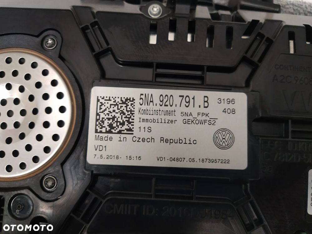 VW TIGUAN II PANEL PRZYCISKI POKRĘTŁA KLIMATYZACJI MODUŁ USB AUX MONITOR EKRAN NAWIGACJI LICZNIK ZEGARY PRĘDKOŚCIOMIERZ VIRTUAL COCKPIT LED ORYGINAŁ - 20