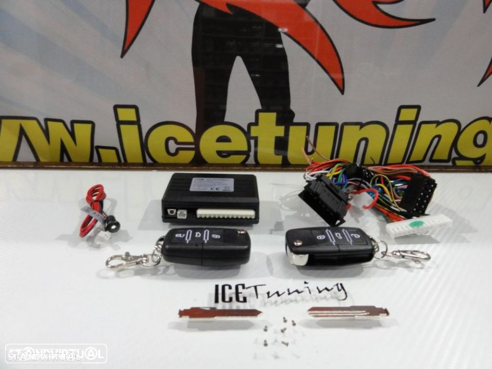 Kit Fecho Central especifico para VW Golf 3/ Cabrio 94-98, Golf 4 Cabrio, Passat 92-96, Polo 6N 95-01, Vento + 2 Comandos Com Chave Retrátil - 9