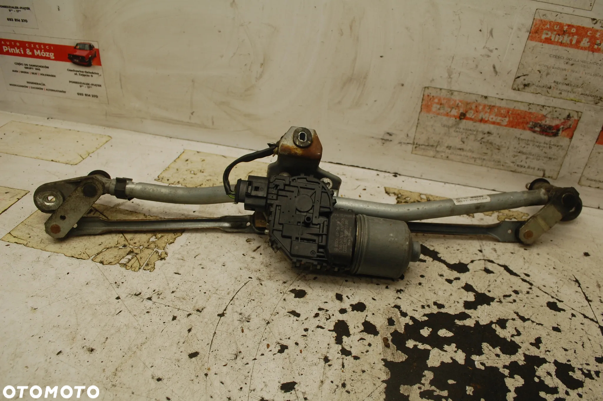 MECHANIZM WYCIERACZEK PRZÓD PRZEDNI KOMPLETNY AUDI A4 B6 B7 8E1955119 8E1955023E 8E1955023A - 5