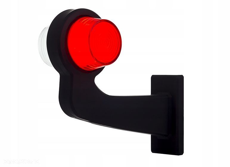 LAMPA OBRYSOWA NA RAMIENIU LED BIAŁO CZERWONA LEWA - 2