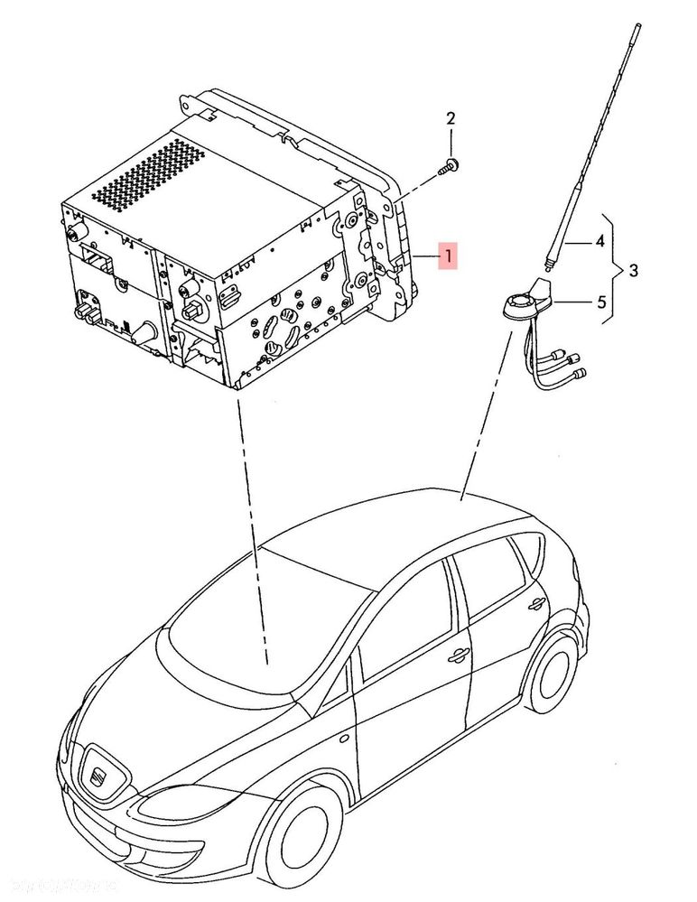 radio cd nawigacja seat leon ii 5p0035191b leon ii - 2