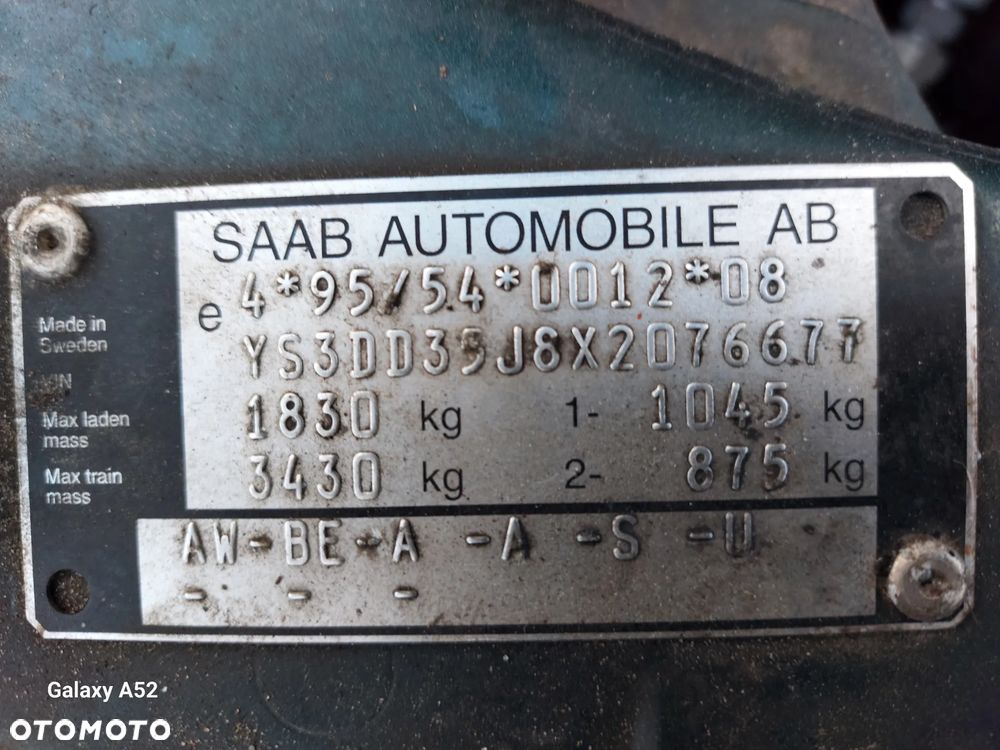 Zderzak SAAB 93 2,0B. 99R. maska,lampy,drzwi,klapa.... - 11
