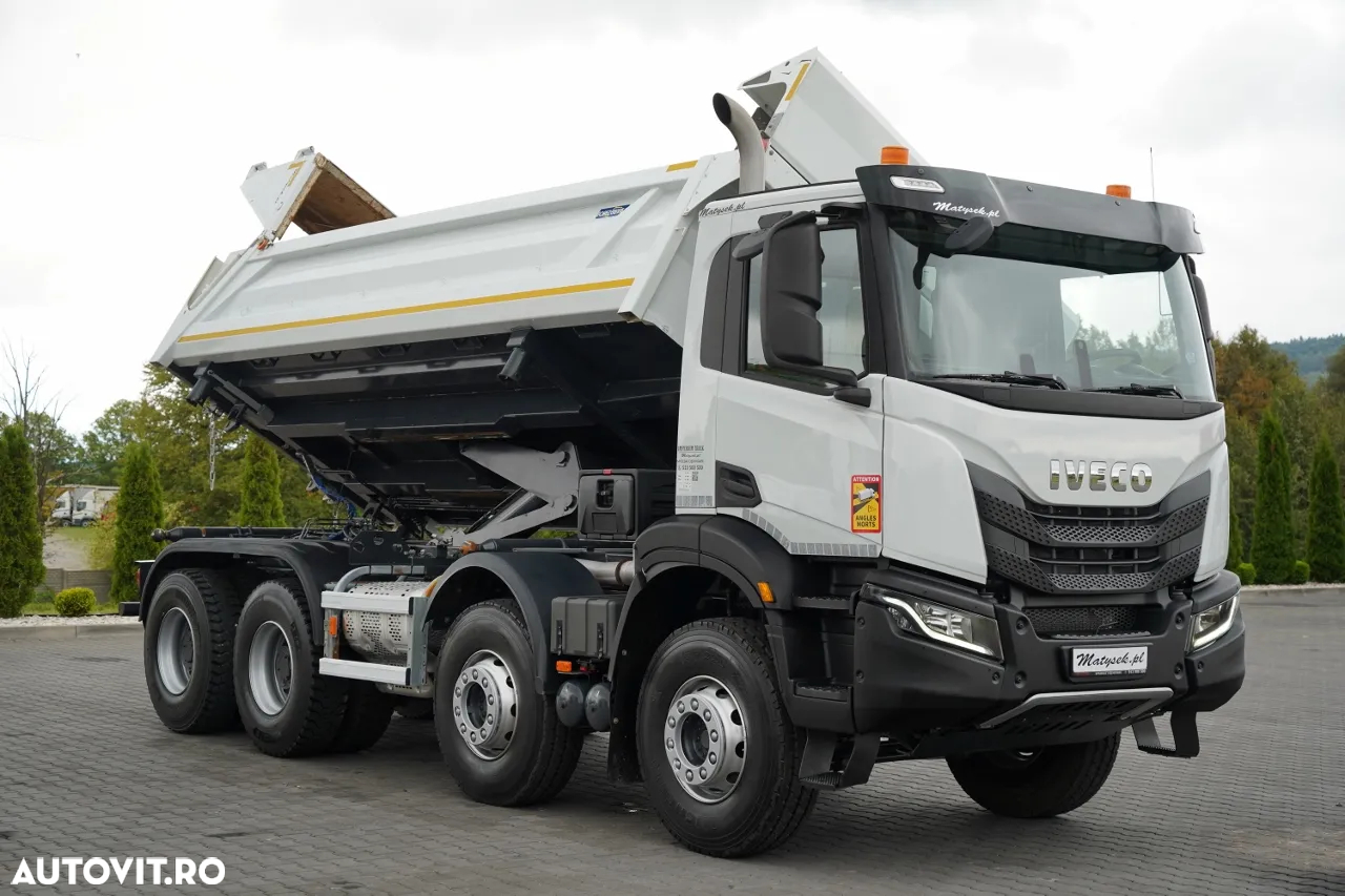 Iveco X-WAY 480 / 8X4 / BASCULATOR DUBLU / HIDRAULIC LATERAL / CLAPETĂ HIDRAULICĂ / AUTOMAT / IMPORTAT - 11