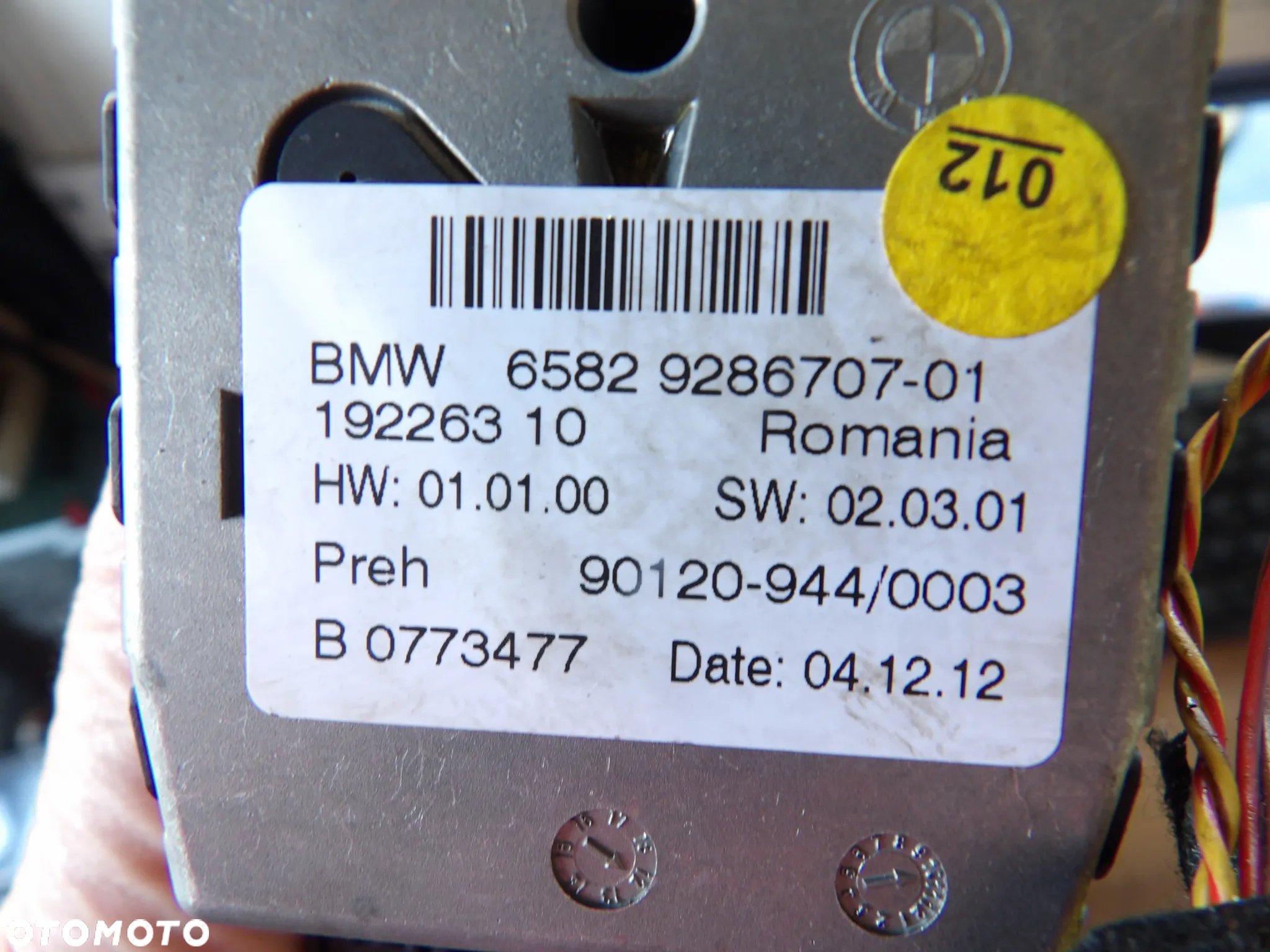 BMW - F12 - ZESTAW NAWIGACJI - MONITOR-IDRIVE-CZYTNIK - KOMPLET - 9297276  9286707  9293396 - 6