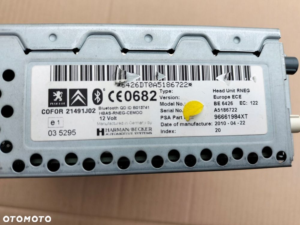 PEUGEOT 3008 RADIO CD  NAWIGACJA  BLUETOOTH 96661984XT - 3