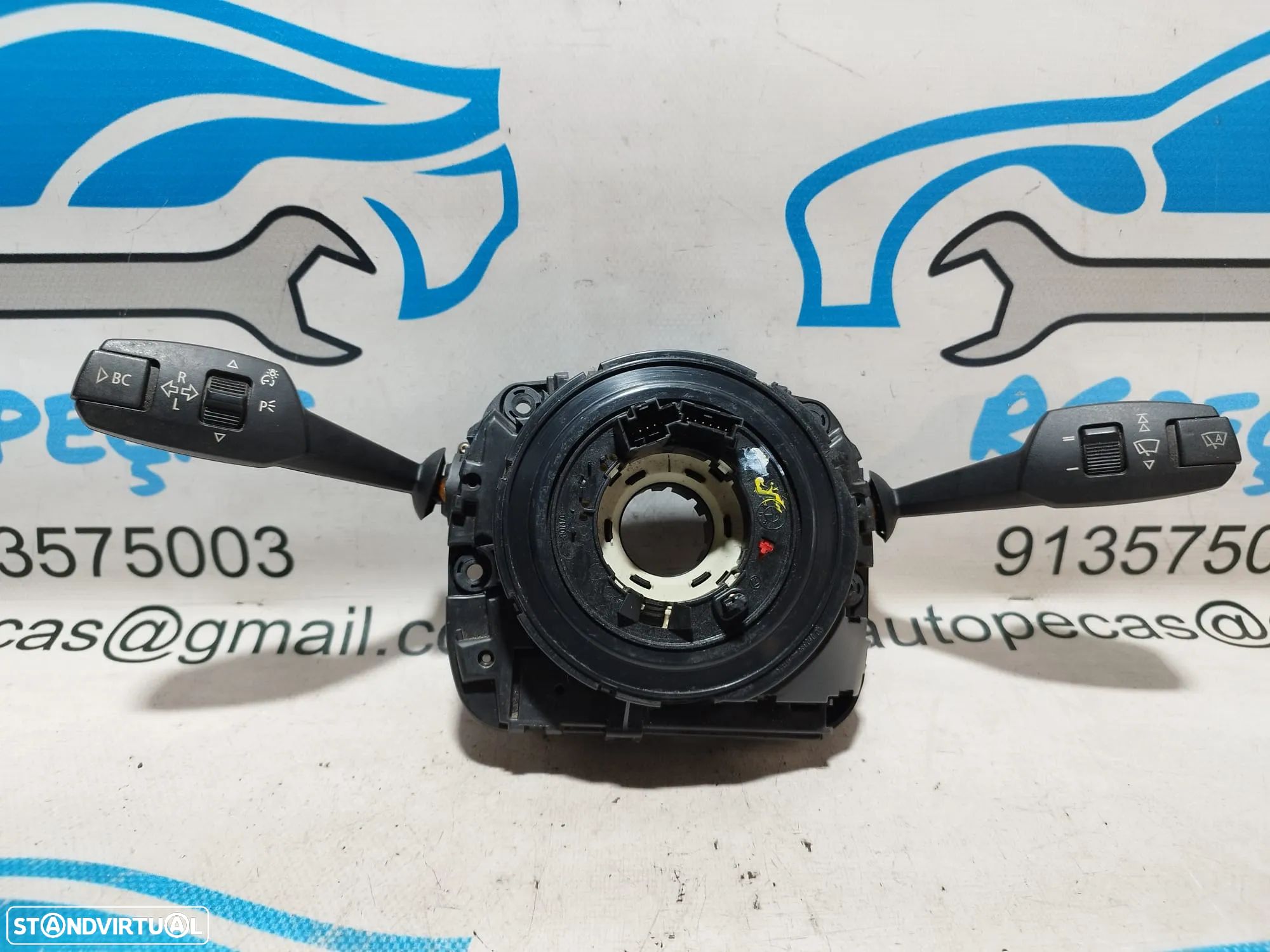 FITA AIRBAG BMW SERIE 1 E87 61319123042 9123042 6989556 SERIE 1 E81 E82 E88 SERIE 3 E90 E91 E92 E93 X1 E84 X5 E70 X6 E71 E72 Z4 E89 MANETE MULTIFUNÇÕES COMUTADOR - 1