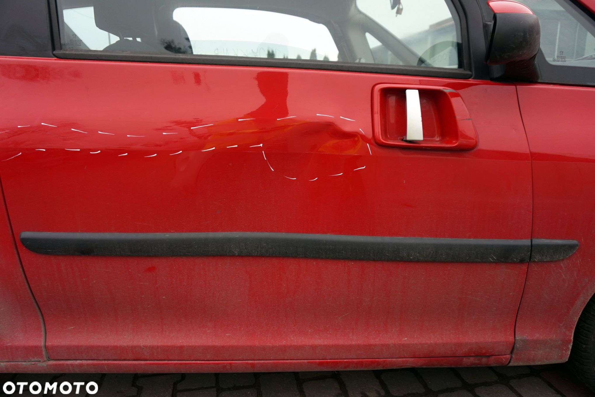 DRZWI PRZEDNIE PRAWE 1007  KKNB  CZERWONY PEUGEOT 2005-2009 - 3