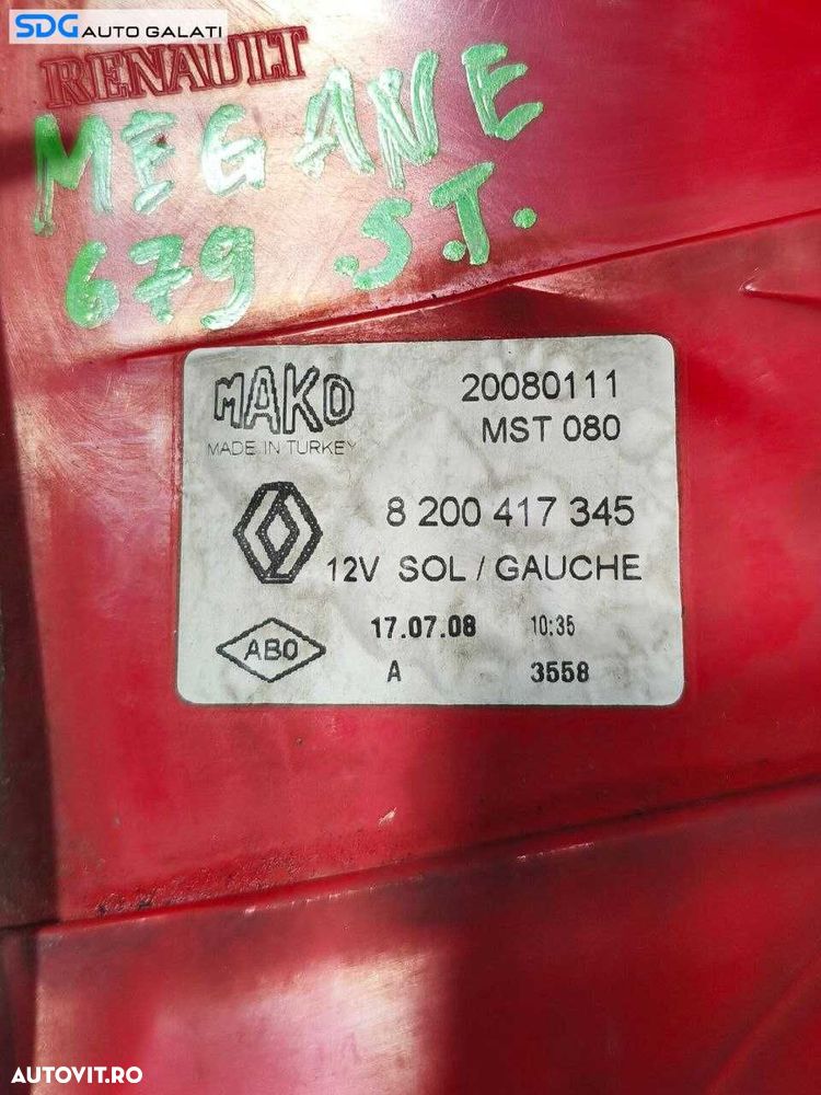 Stop Lampa Tripla Stanga de pe Aripa Caroserie Renault Megane 2 2002 - 2008 Cod 8200417345 [LR1321] - 4