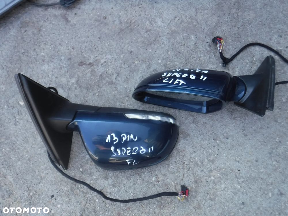 Skoda Superb II 2 Lift FL lusterko lewe prawe LW5Q F0F0 13pin 13 pin - 1