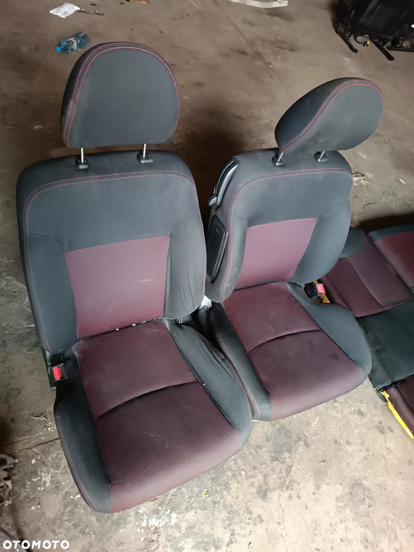 HONDA CIVIC XII 2005R FOTELE KOMPLET LEWY PRZÓD PRAWY PRZÓD SPORT CZERWONE EUROPA - 2