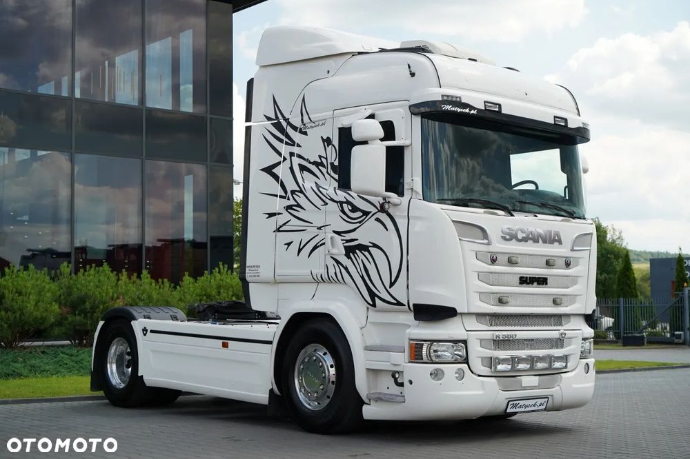 Scania R 580 / V8 / RETARDER / CAŁA NA PODUSZKACH / KLIMA POSTOJOWA / SKÓRY / OPONY 100 % / PO ZŁOTYM KONTRAKCIE SERWISOWYM - 1