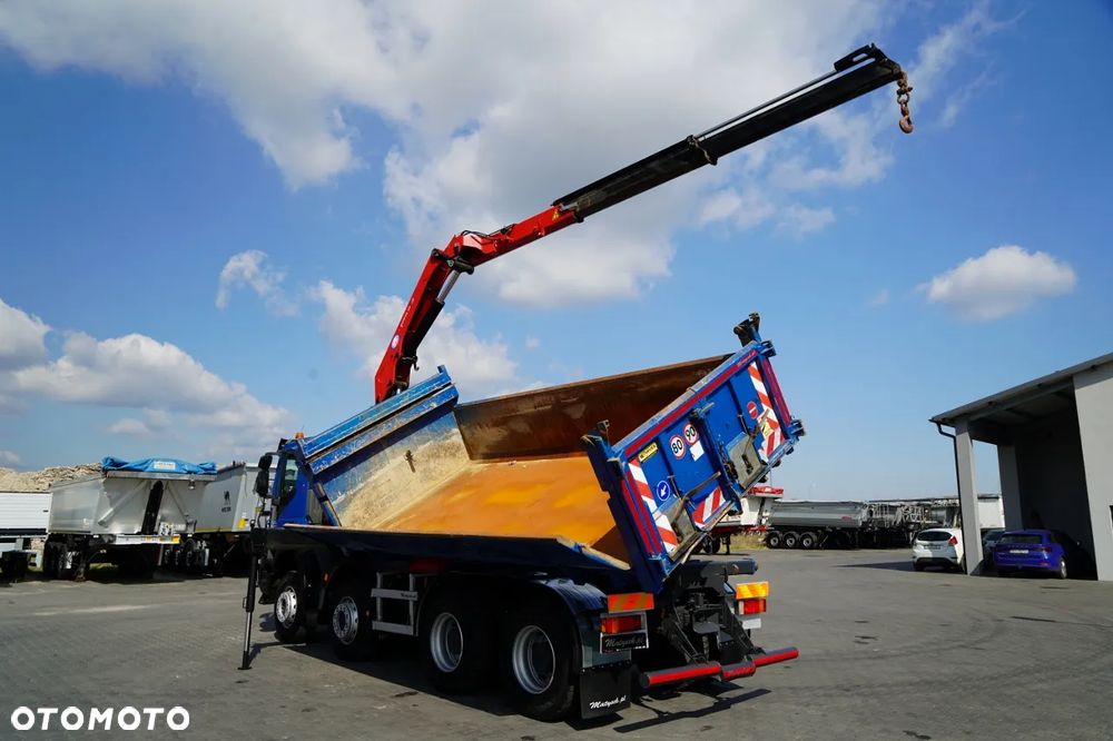 Iveco TRAKKER 410 EEV / 8X4 / Wywrotka 2 STRONNA / HYDROBURTA / BORDMATIC / HDS HMF 1730 K2 / EURO 5 EEV - 9