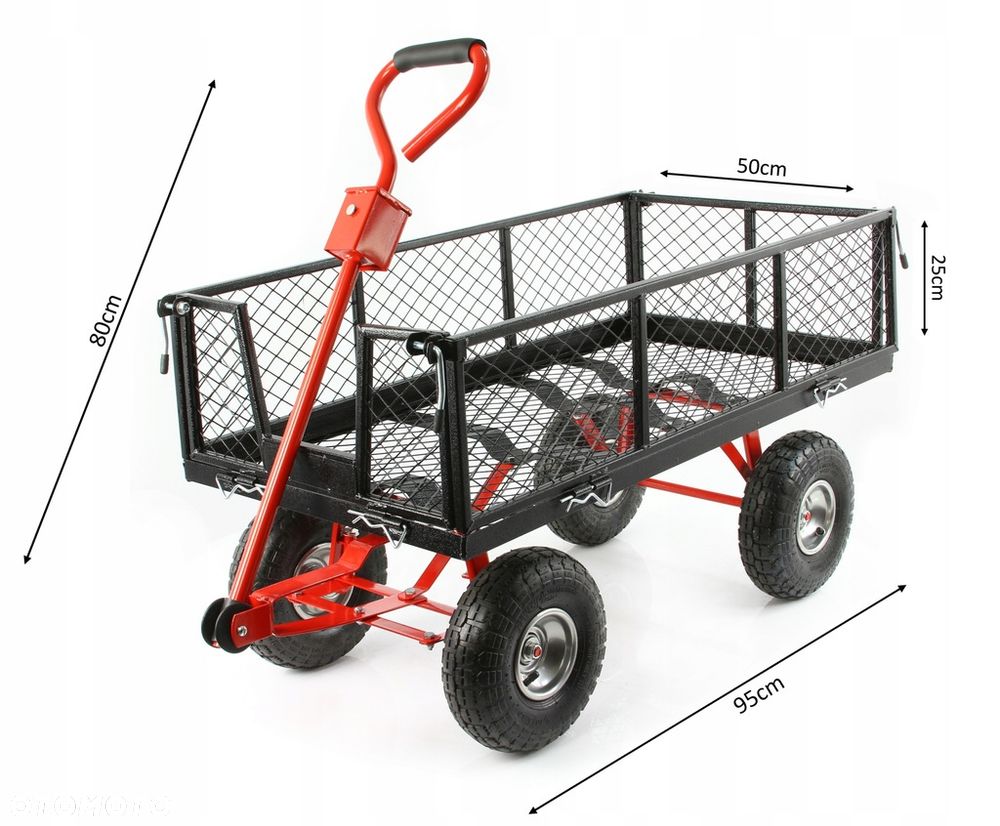 WÓZEK OGRODOWY TURYSTYCZNY PLAŻOWY TRANSPORTOWY 400KG + WKŁAD MATERIAŁOWY MAR-POL M85262 - 7