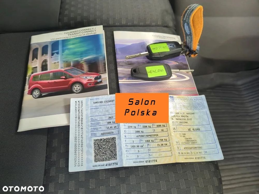 Ford Transit Connect VAN L2 Long Maxi 3 osobowy, 6 biegów, Ładowność 690kg, 2 Euro Palety, Homologacja cięż. VAT-1 - 11