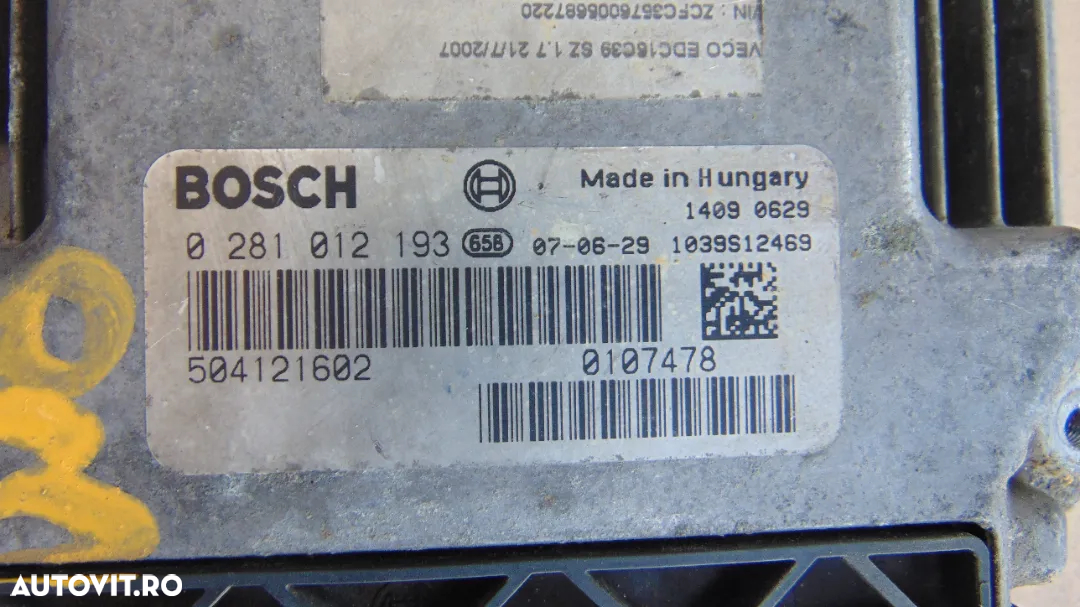 Kit pornire Iveco Daily 2.3 euro 4 ecu contact cheie imobilizator bsm - 3