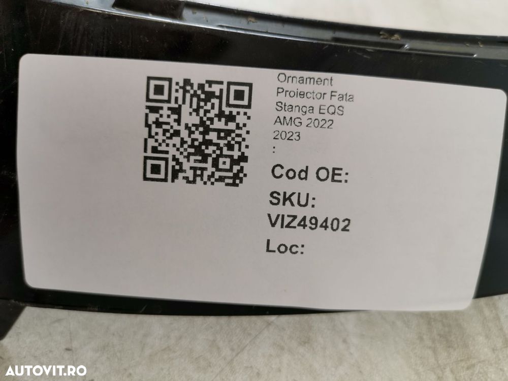 Ornament Proiector Fata Stanga EQS AMG 2022 2023 Originala In Stare Bu - 4