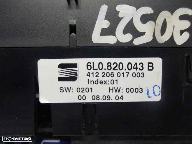 COMANDO CLIMATIZADOR SEAT IBIZA III 2004 -6L01820043B - 2