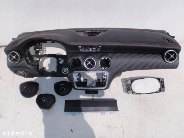 MERCEDES A W176 AMG DESKA SKÓRA CZERWONA NIĆ KONSOLA KOKPIT PULPIT PÓŁKA PARAPET AIRBAG PODUSZKI POWIETRZNE KIEROWCY PASAŻERA PASY PAS naprawa regeneracja Raz2 !!! - 4