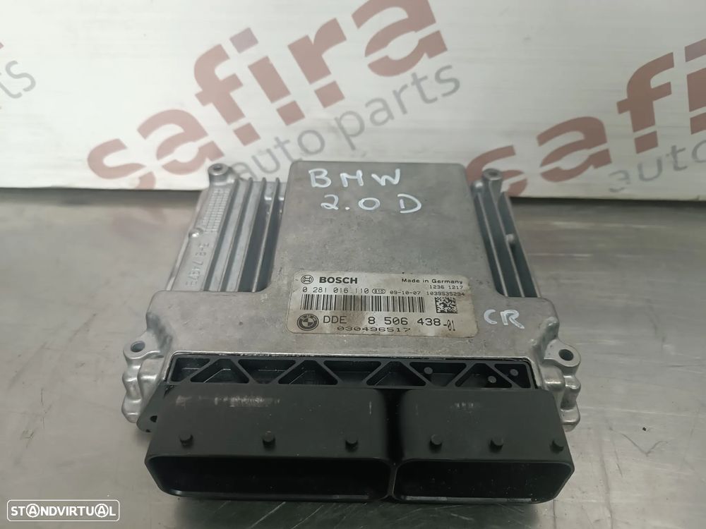 UNIDADE / CENTRALINA DO MOTOR / ECU BMW 120D 320D 520D E81 E87 E91 E90 E60 E61 177CV 0281016110 8506438 - 1