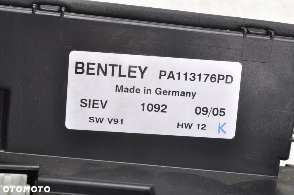 BENTLEY ARNAGE PANEL STEROWANIA KLIMATYZACJI - 4