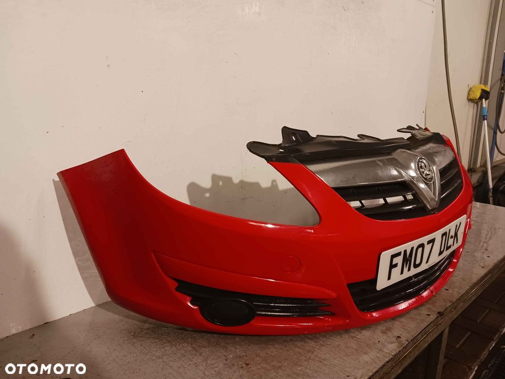 ^ ZDERZAK PRZÓD PRZEDNI OPEL CORSA D Z547 CZERWONY - 3