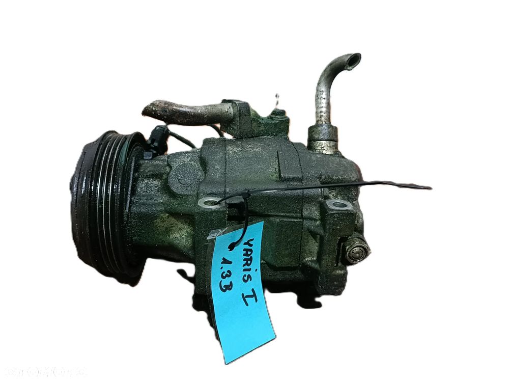 TOYOTA YARIS I 99-05 r. 1,3 l. SPRĘŻARKA kompresor klimatyzacji DENSO * - 1