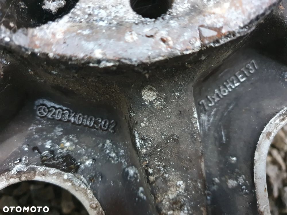 MERCEDES ORYGINALNA FELGA ALUMINIOWA R16 7J ET37 5X112 ALUFELGA 2034010302 - 6