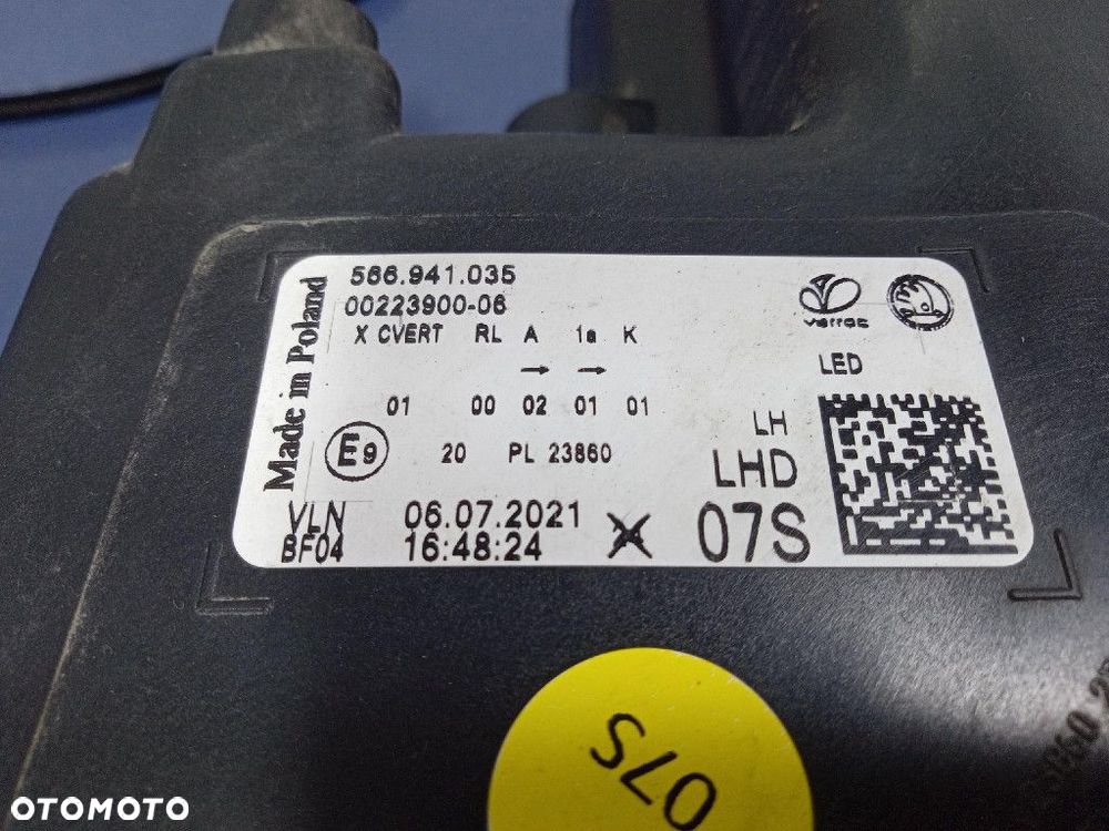 SKODA KODIAQ I LIFT REFLEKTOR LEWY LAMPA PRZEDNIA FULL LED 566941035 - 6