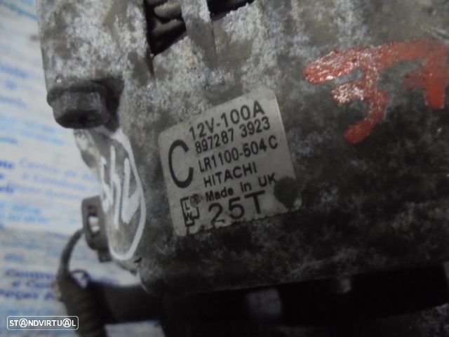 Alternador 8972873923 LR1100504C HONDA CIVIC 7 FASE 1 2002 1.7CDTI 100CV 5P CINZA HITACHI 12V 100A - 5