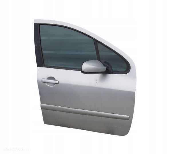 drzwi prawe przód przednie srebrne kompletne peugeot 307 lift fl 2005-2008 - 1