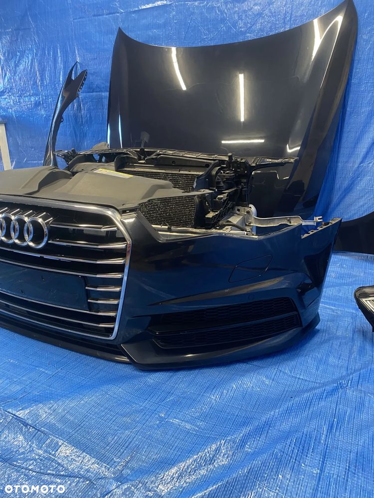 PRZÓD KOMPLETNY MASKA ZDERZAK LAMPY PAS PRZEDNI FULL LED AUDI A6 C7 S-LINE LIFT LX5R - 9