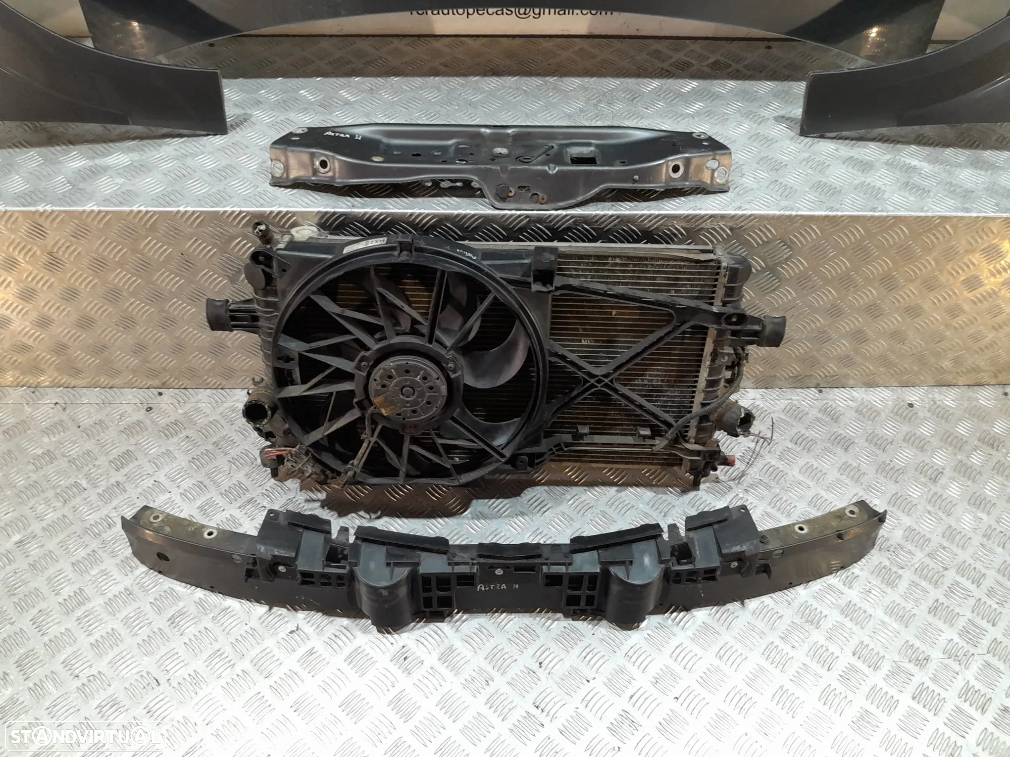 FRENTE COMPLETA OPEL ASTRA H A04 CAPOT PARACHOQUES GUARDA-LAMAS OTICAS RADIADOR VENTILADOR FRENTE FIBRA REFORÇO - 14