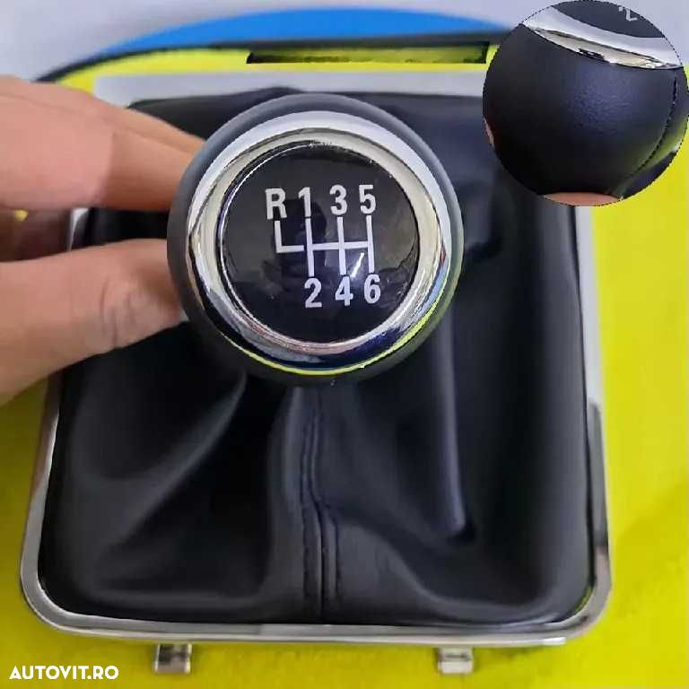 Maneta Nuca Schimbator cu Manson din Piele VW Volkswagen Passat B6 - 1