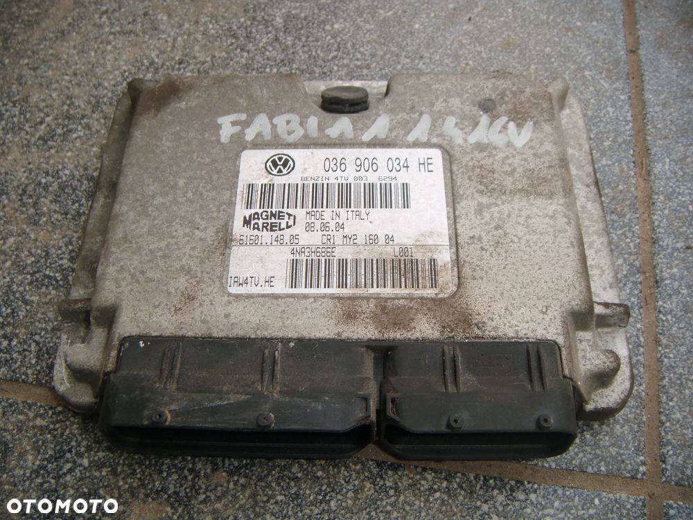 skoda fabia 1 1.14 16v komputer- sterownik silnika 036906034he - 1