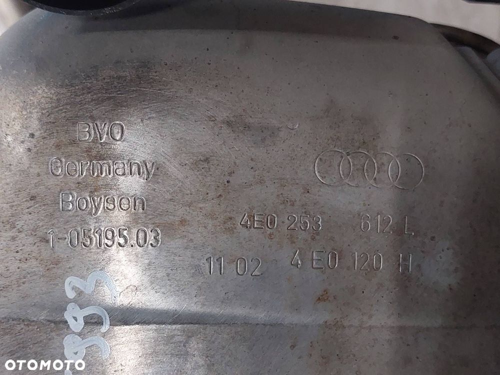 TŁUMIK WYDECH KOŃCOWY + ŚRODKOWY PRZEPUSTNICA AUDI A8 D3 4.2 V8 4E0253612L - 7