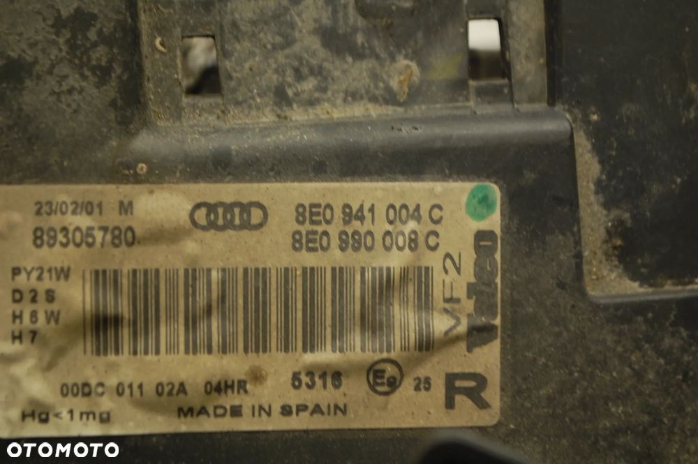 LAMPA PRAWY LEWY PRZÓD PRZEDNIA PRAWA LEWA XENON 8E0941003S 8E0941004C 8E0941004S AUDI A4 B6 VALEO - 4