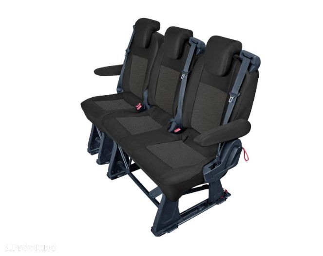 Set huse scaun dedicate Ford Transit Custom, Turneo Custom I, 2012-2023, 3 locuri, pentru randul 2 si 3 de scaune - 1