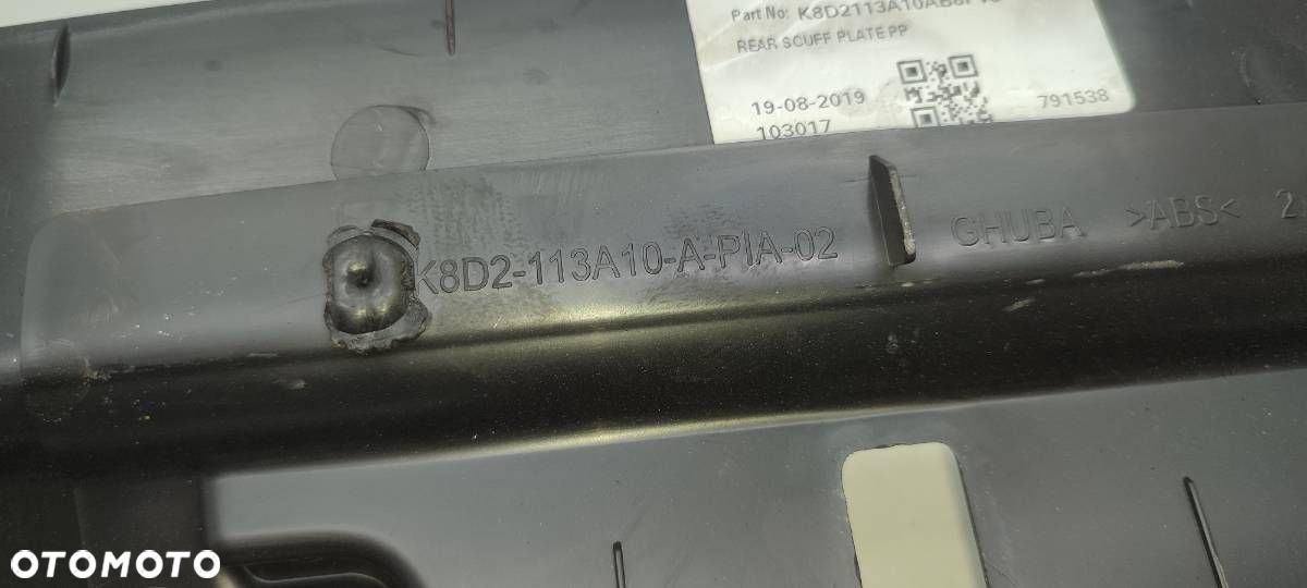 OSŁONA PROGU BAGAŻNIKA TAPICERKA LAND RANGE ROVER EVOQUE II L551 K8D2113A10 - 6