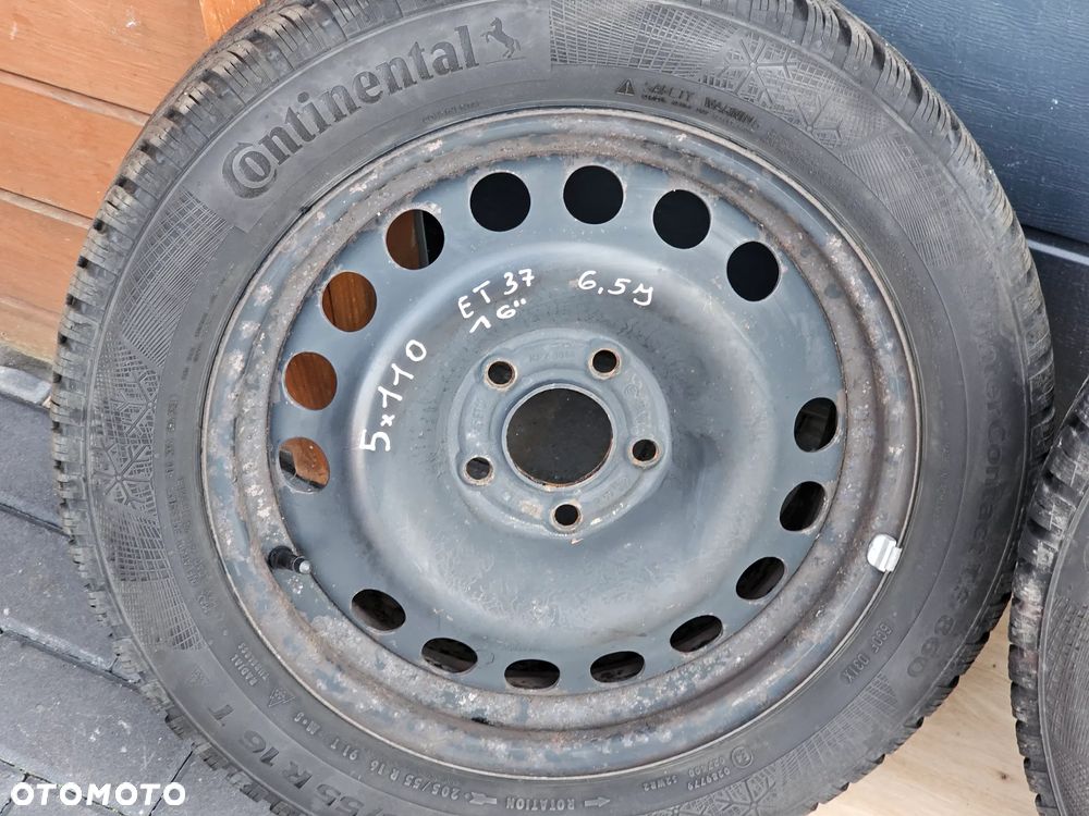 KOŁA FELGI STALOWE 16 OPONY ZIMOWE OPEL VECTRA C SIGNUM ASTRA H MERIVA B ZAFIRA A B 5x110 ET37 205/55/16 - 7