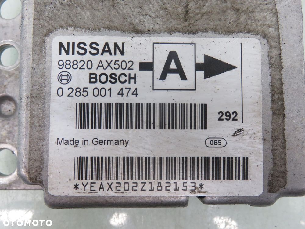 MODUŁ AIRBAG NISSAN MICRA III (K12) 98820AX502 0285001474 - 2