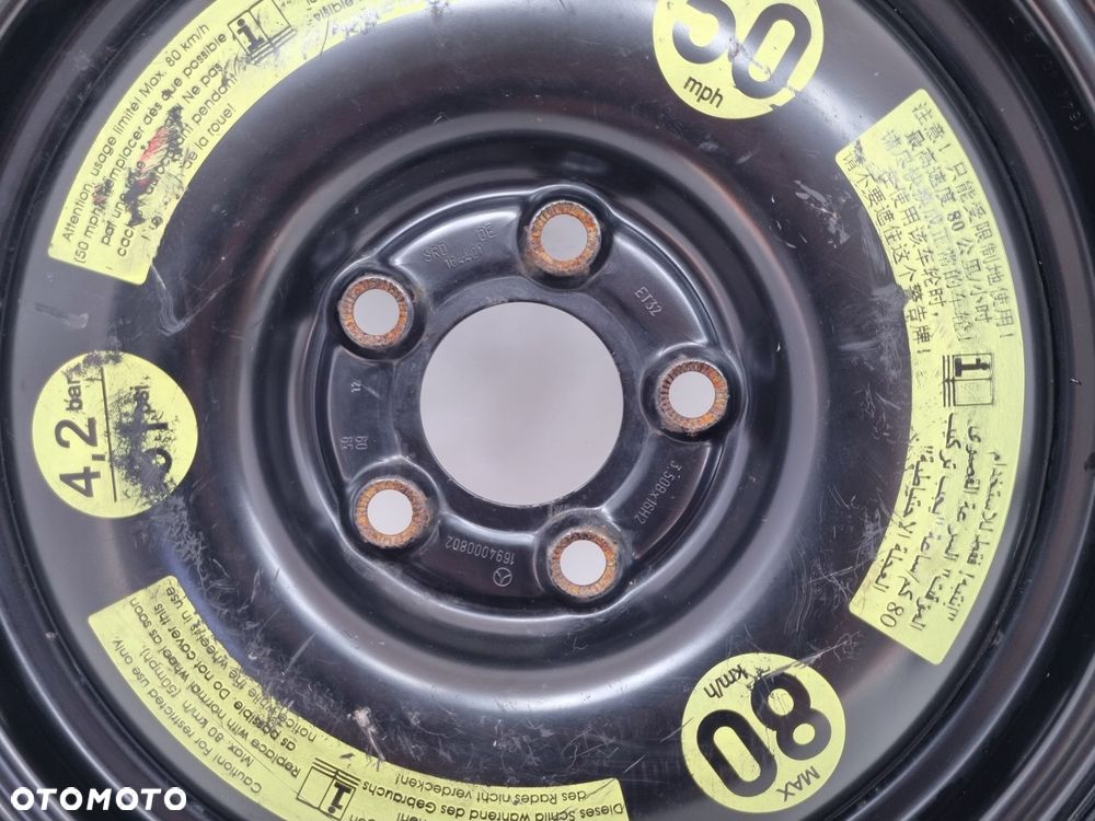 KOŁO DOJAZDOWE Mercedes W169 W245 dojazdówka 125/00 R16 5x112 1694000802 - 3