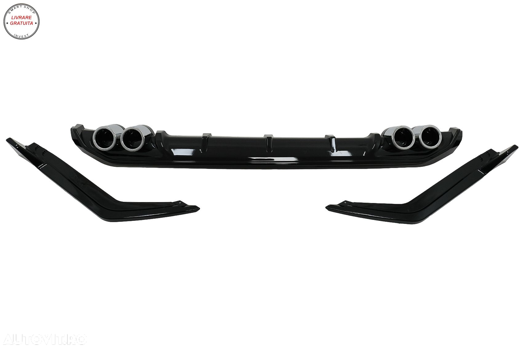 Difuzor Bara Spate cu Ornamente Bara Spate Flapsuri Toyota Corolla XII Sedan (2019- livrare gratuita - 9